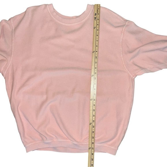 Pink Ribbed Pull Over size Large - Picture 9 of 10